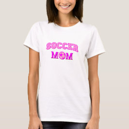 Fußball-Mama Zeichnend und Text ganz rosa T-Shirt