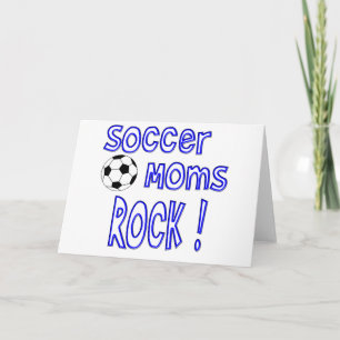 Fußball Mamas Rock! (Blau) Feiertagskarte