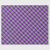 Fußball-Mamma auf Lila Geschenkpapier (Flach)