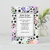 Fußball-Manie/Farbe Einladung (Stehend Vorderseite)