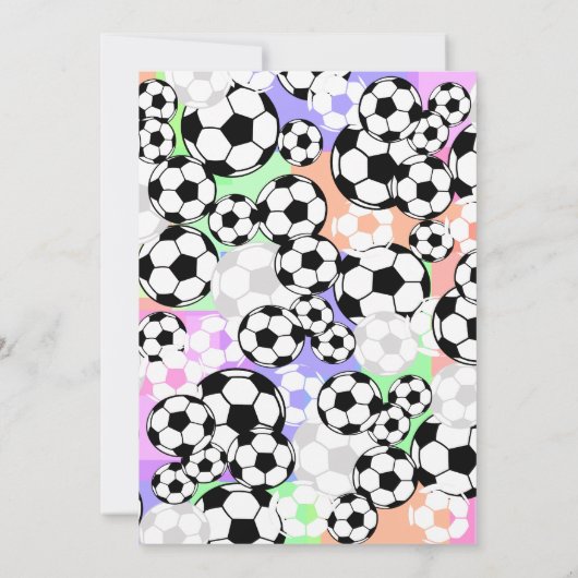 Fußball-Manie/Farbe Einladung (Rückseite)