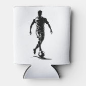 Fußball-Mann mit Ball-Design. Dosenkühler (Vorderseite)