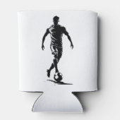 Fußball-Mann mit Ball-Design. Dosenkühler (Rückseite)