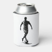 Fußball-Mann mit Ball-Design. Dosenkühler (Kanne Rückseite)