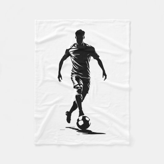 Fußball-Mann mit Ball-Design. Fleecedecke (Vorderseite)