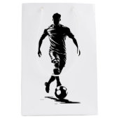 Fußball-Mann mit Ball-Design. Mittlere Geschenktüte (Vorderseite)