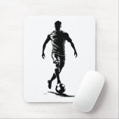 Fußball-Mann mit Ball-Design. Mousepad (Mit Mouse)