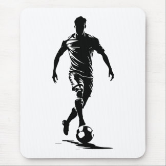 Fußball-Mann mit Ball-Design. Mousepad