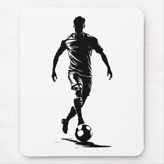 Fußball-Mann mit Ball-Design. Mousepad (Vorne)
