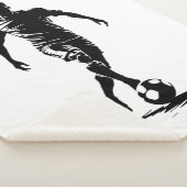 Fußball-Mann mit Ball-Design. Sherpadecke (3/4)