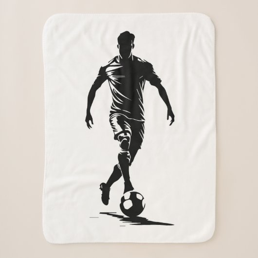 Fußball-Mann mit Ball-Design. Sherpadecke (Vorderseite)