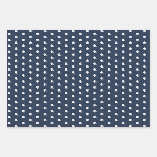 Fußball-Mannschaft blaue personalisierte erste Geschenkpapier Set (Vorderseite 3)