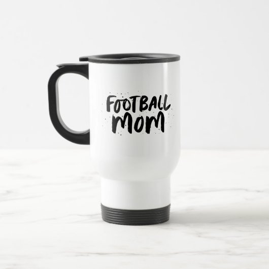 Fußball-Mannschaft Mutter stylish Black type perso Reisebecher (Links)