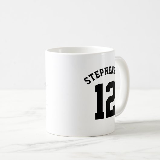 Fußball-Mannschaft Mutter trendschwarzer Typ perso Kaffeetasse (VorderseiteRechts)
