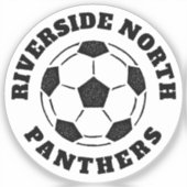 Fußball-Mannschaft Name schwarzen Aufkleber (Vorderseite)