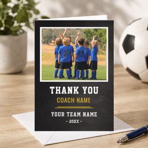 Fußball-Mannschafts-Trainer-Dankeschön-Foto  Dankeskarte