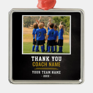 Fußball-Mannschafts-Trainer-Dankeschön-Foto Ornament Aus Metall