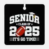 Fußball-Mannschaftsklasse 2025 Abschluss Senior 20 Ornament Aus Metall (Rückseite)