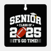 Fußball-Mannschaftsklasse 2025 Abschluss Senior 20 Ornament Aus Metall (Vorderseite)