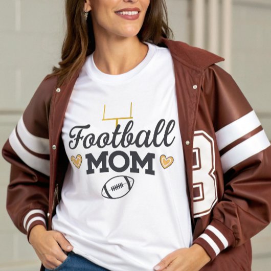 Fußball-Mannschaftsmutter stilvoll personalisiert Tri-Blend Shirt