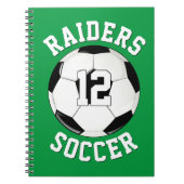 Fußball-Mannschaftsname & SpielerJersey Nummer Spo Notizblock (Vorderseite)