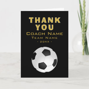 Fußball-Mannschaftsspieler-Trainer Dankeskarte