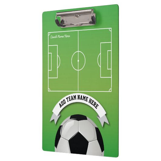 Fußball-Mannschaftstrainer Personalisiert Klemmbrett (Links)