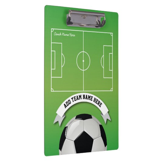 Fußball-Mannschaftstrainer Personalisiert Klemmbrett (Rechts)