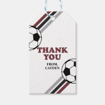 Fußball-Maroon Birthday Gefallen Tags