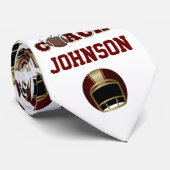 Fußball-Maroon und Gold-Coach-Krawatte - SRF Krawatte (Gerollt)