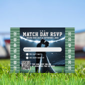 Fußball-Match-Ticket Hochzeit QR-Code RSVP Karte