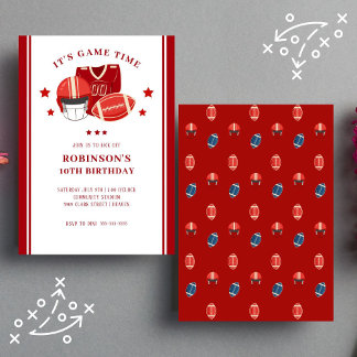 Fußball-Matching Geburtstagsparty Einladung