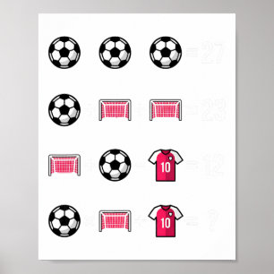 Fußball-Math-Gleichungs-Rätsel-Design Löse Das 67 Poster