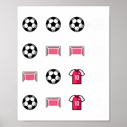 Fußball-Math-Gleichungs-Rätsel-Design Löse Das 67  Poster (Vorne)