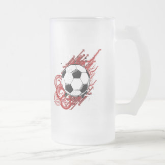 Fußball Mattglas Bierglas