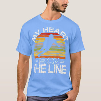 Fußball Mein Herz ist auf der Linie Offensive Line T-Shirt
