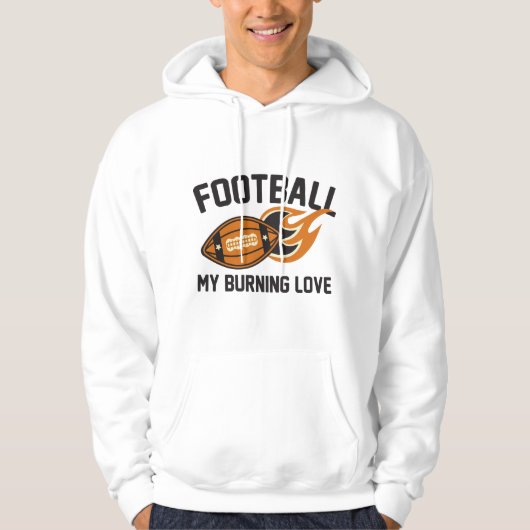 Fußball Meine brennende Liebe Hoodie (Vorderseite)
