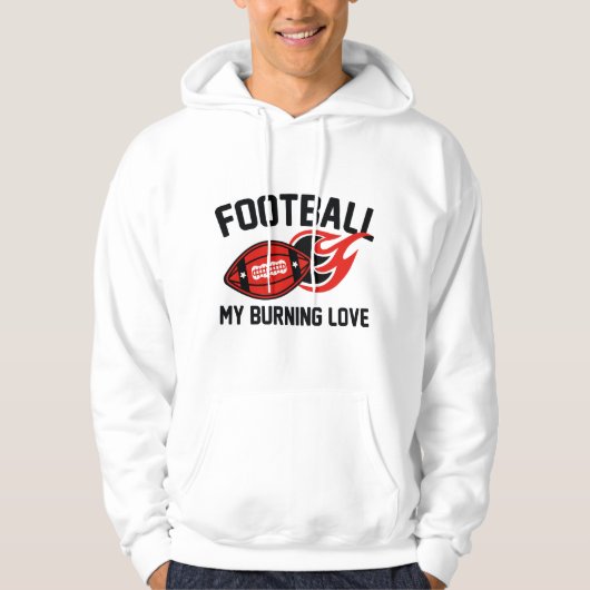 Fußball Meine brennende Liebe Hoodie (Vorderseite)