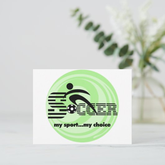 Fußball meine T - Shirt und Geschenke Postkarte (Stehend Vorderseite)