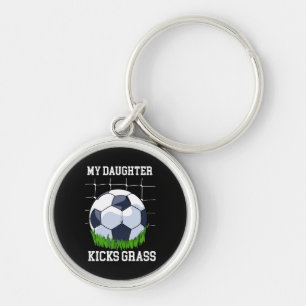 Fußball - Meine Tochter kickt Gras Schlüsselanhänger