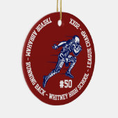 Fußball-Meister-Spieler-Monogramm-Team-Schule Keramik Ornament (Rechts)