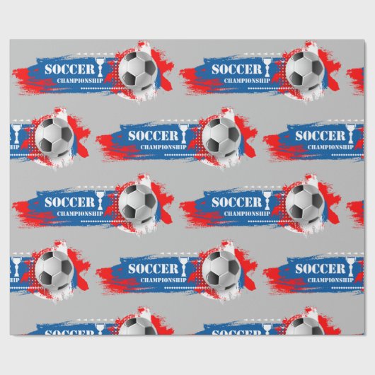 Fußball-Meisterschaft Geschenkpapier (Flach)
