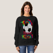 Fußball-Memaw-Gefärbte Krawatte Fußball-Muttertag Sweatshirt (Vorne ganz)