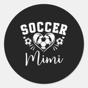 Fußball-Mimi-Fußballherz Runder Aufkleber