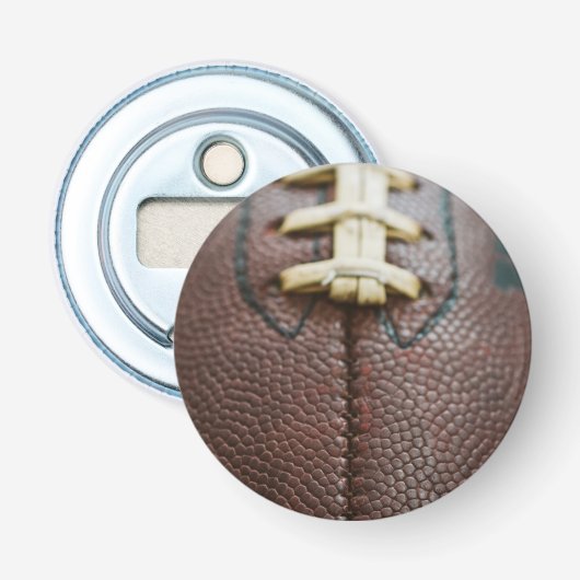 Fußball mit benutzerdefiniertem Text Button Flasch Flaschenöffner (Vorderseite)
