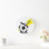 Fußball mit Blitz Runde Wanduhr (Zuhause)