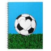 Fußball mit dem Herzen customizeable Notizblock (Vorderseite)