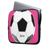 Fußball mit dem Namen Laptop Electronics Bag Laptopschutzhülle (Vorderseite Links)