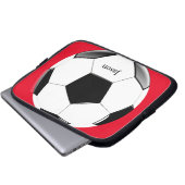 Fußball mit dem Namen Laptop Electronics Bag Laptopschutzhülle (Vorne Knopf)