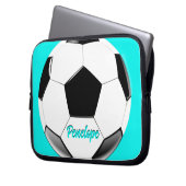 Fußball mit dem Namen Laptop Electronics Bag Laptopschutzhülle (Vorderseite Links)